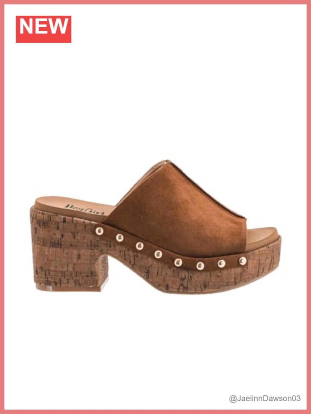 Corkys Womens Chunky Heel Sandal 3.25 Inch Slip On Suede